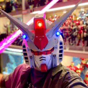 Gundam touch - activated glowing headgear