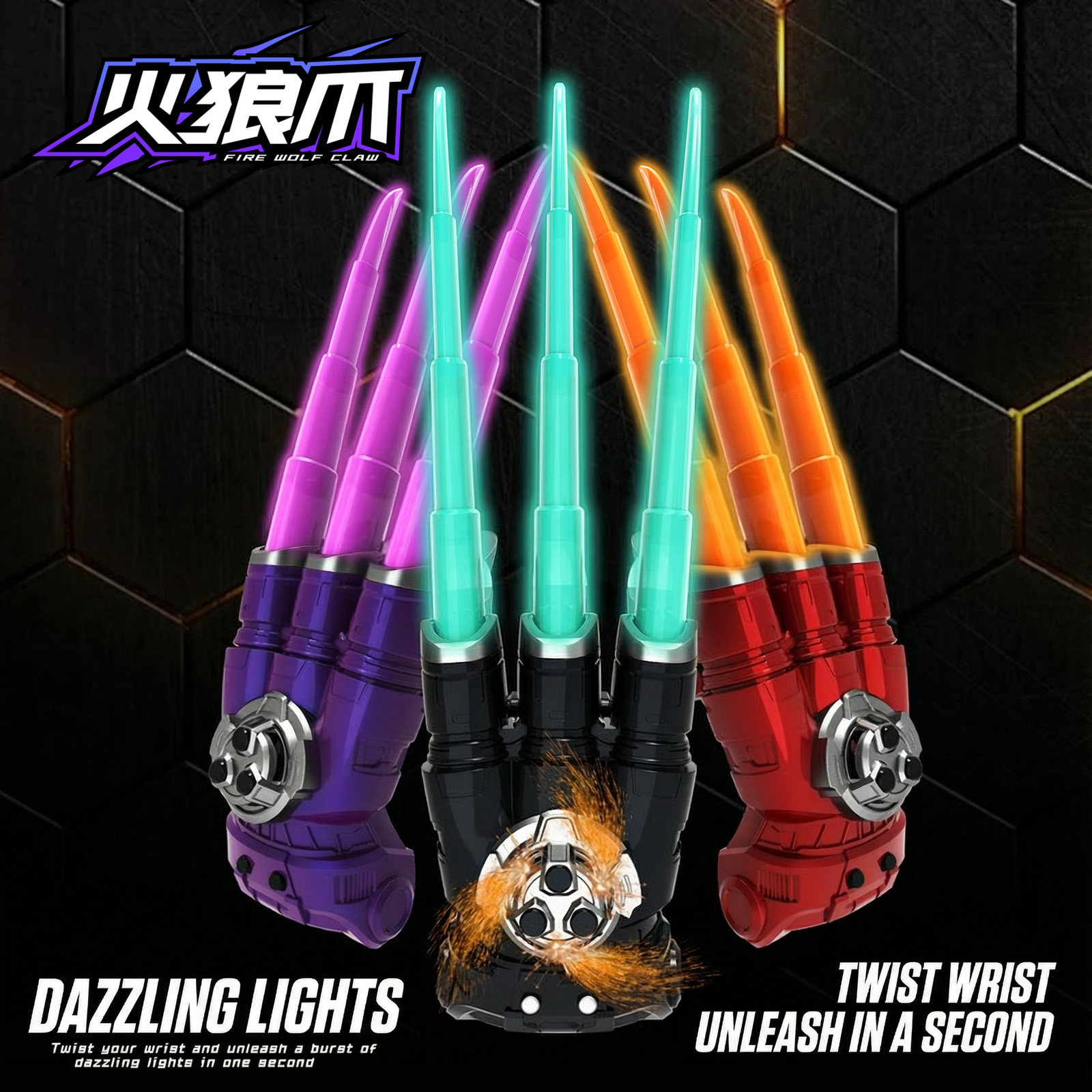 Scalable Glowing Sound - effect Wolf Claw